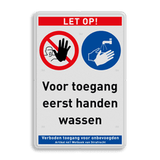 Veiligheidsbord met dubbel omgezette rand