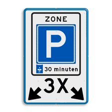 Aluminium informatiebord met dubbel omgezette rand