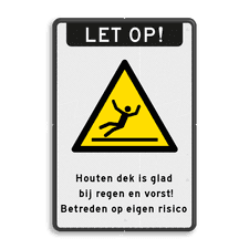 Aluminium informatiebord met dubbel omgezette rand