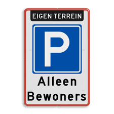 Aluminium informatiebord met dubbel omgezette rand
