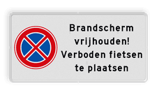 Aluminium informatiebord met een dubbel omgezette rand