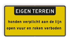 Aluminium informatiebord met een dubbel omgezette rand