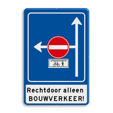 Aluminium informatiebord met een dubbel omgezette rand
