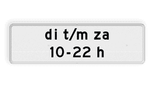 Aluminium informatiebord met een dubbel omgezette rand