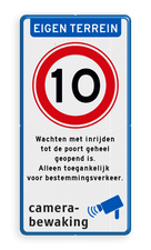Aluminium informatiebord met een dubbel omgezette rand