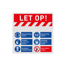 Veiligheidsbord vlak Alupanel (2mm)