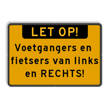 Aluminium informatiebord met een dubbel omgezette rand