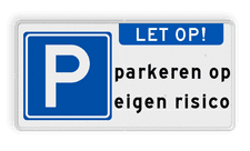 Aluminium informatiebord met een dubbel omgezette rand