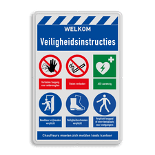 Veiligheidsbord met dubbel omgezette rand