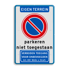 Aluminium informatiebord met dubbel omgezette rand