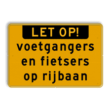 Aluminium informatiebord met een dubbel omgezette rand