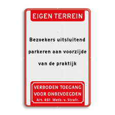 Aluminium informatiebord met dubbel omgezette rand