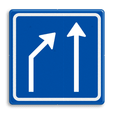 Aluminium verkeersbord met een dubbel omgezette rand