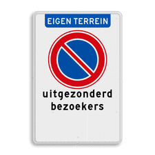 Aluminium informatiebord met dubbel omgezette rand