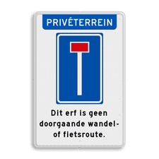 Aluminium informatiebord met een dubbel omgezette rand