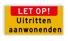 Aluminium informatiebord met een dubbel omgezette rand