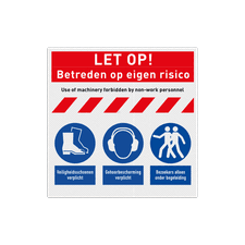 Veiligheidsbord vlak Alupanel (2mm)