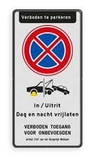 Aluminium informatiebord met een dubbel omgezette rand