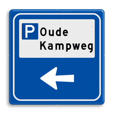 Aluminium informatiebord met een dubbel omgezette rand