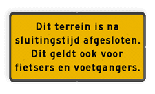 Aluminium informatiebord met een dubbel omgezette rand