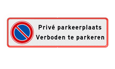 Aluminium informatiebord met een dubbel omgezette rand