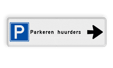 Aluminium informatiebord met een dubbel omgezette rand