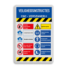Veiligheidsbord met dubbel omgezette rand
