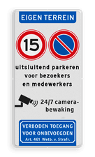 Aluminium informatiebord met een dubbel omgezette rand