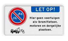 Aluminium informatiebord met een dubbel omgezette rand