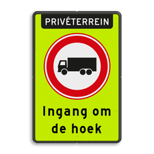 Aluminium informatiebord met dubbel omgezette rand