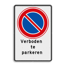Aluminium informatiebord met dubbel omgezette rand