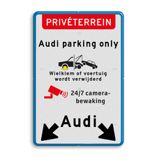 Aluminium informatiebord met dubbel omgezette rand