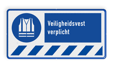 Veiligheidsbord met dubbel omgezette rand