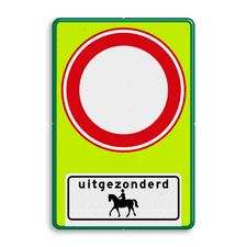 Aluminium informatiebord met een dubbel omgezette rand
