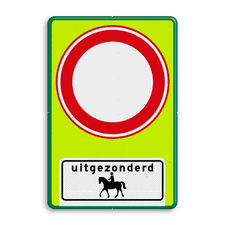 Aluminium informatiebord met dubbel omgezette rand