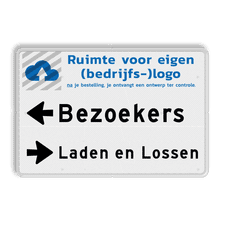 Aluminium informatiebord met een dubbel omgezette rand