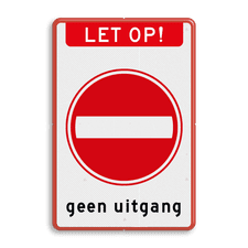 Aluminium informatiebord met dubbel omgezette rand