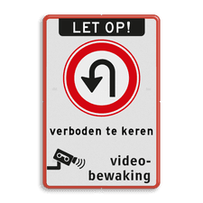 Aluminium informatiebord met dubbel omgezette rand