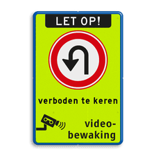Aluminium informatiebord met dubbel omgezette rand