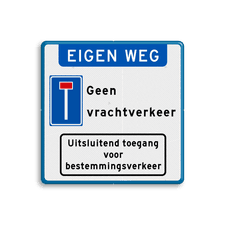 Aluminium informatiebord met een dubbel omgezette rand