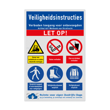 Veiligheidsbord vlak Alupanel (2mm)