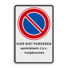 Aluminium informatiebord met dubbel omgezette rand