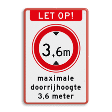 Aluminium informatiebord met dubbel omgezette rand