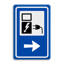 Aluminium informatiebord met een dubbel omgezette rand
