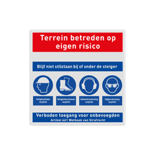 Veiligheidsbord vlak Alupanel (2mm)