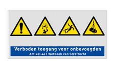 Veiligheidsbord vlak Alupanel (2mm)