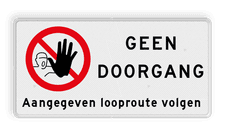 Aluminium informatiebord met een dubbel omgezette rand