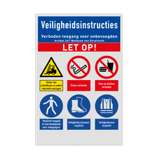 Veiligheidsbord vlak Alupanel (2mm)