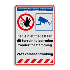 Veiligheidsbord met dubbel omgezette rand