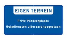 Aluminium informatiebord met een dubbel omgezette rand